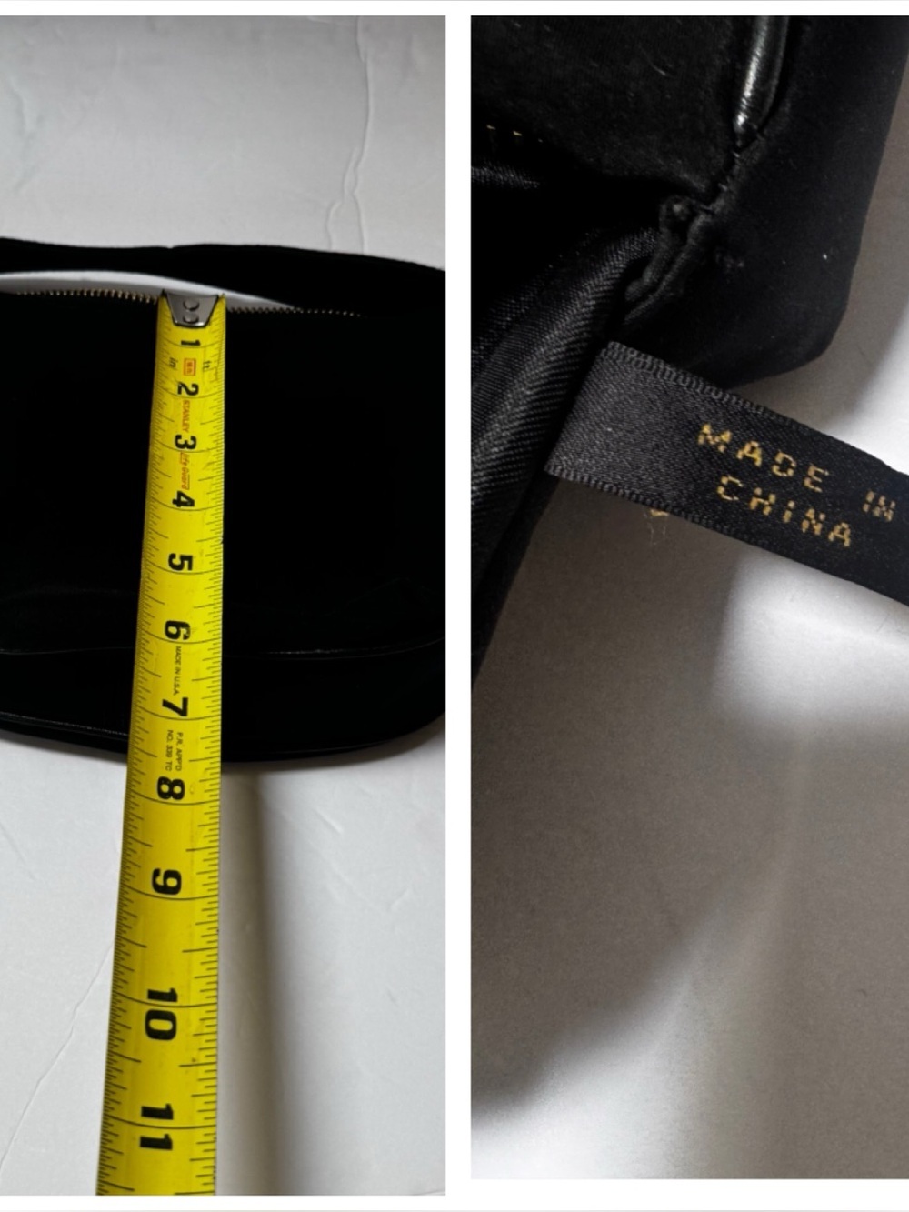 Ralph Lauren Y2K Nylon Mini Hobo Shoulder Bag Black Gold Hardware Zip Minimalist - Picture 16 of 16